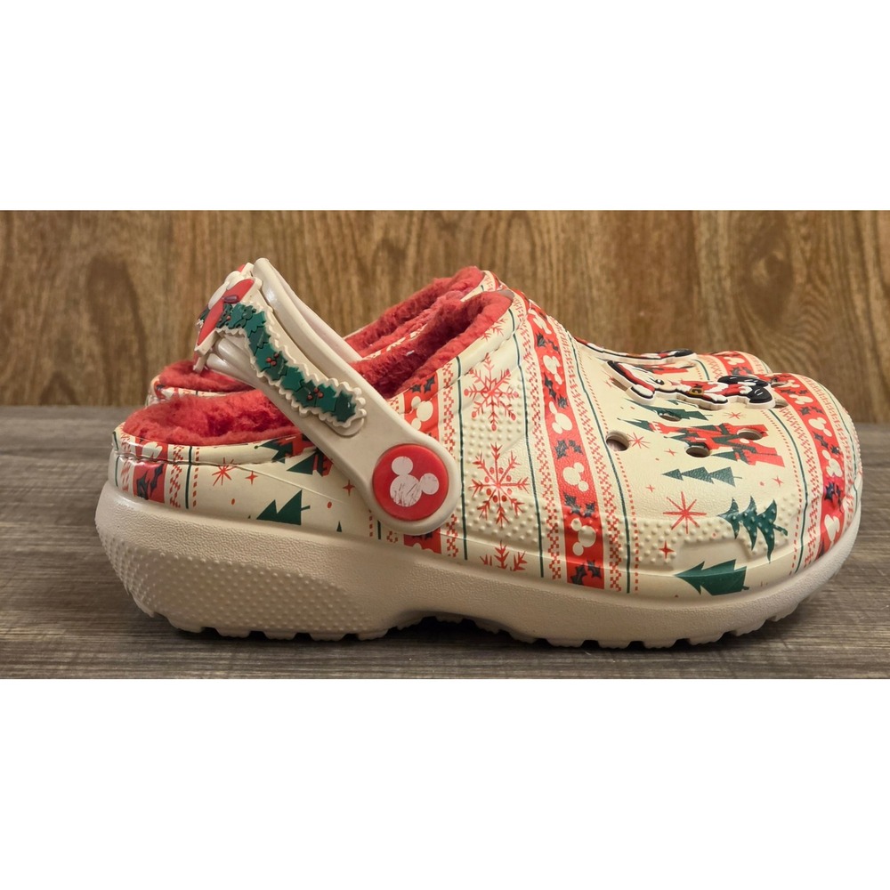 Crocs Disney Parks Santa Mickey Holiday Lined Clog Toddler Size C9